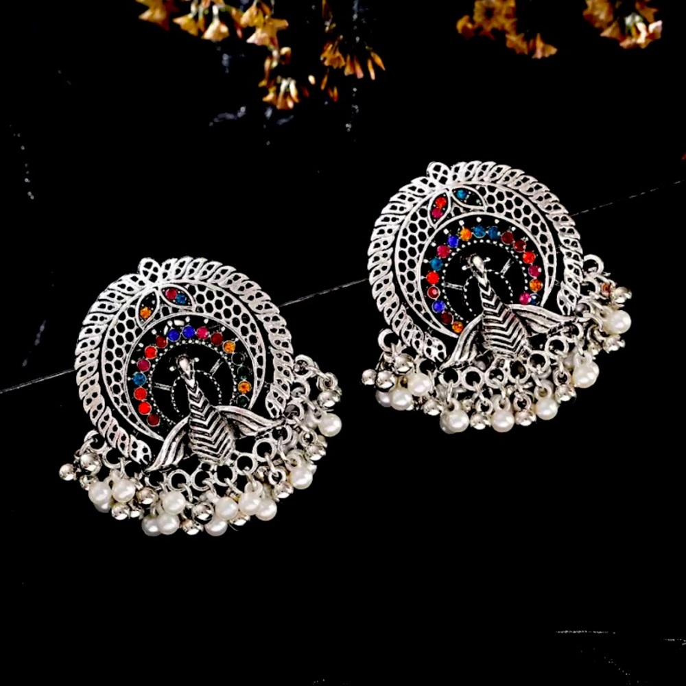 Indian Pakistani Afghani Boho vintage Ethnic Drop Earrings Jhumka 💕